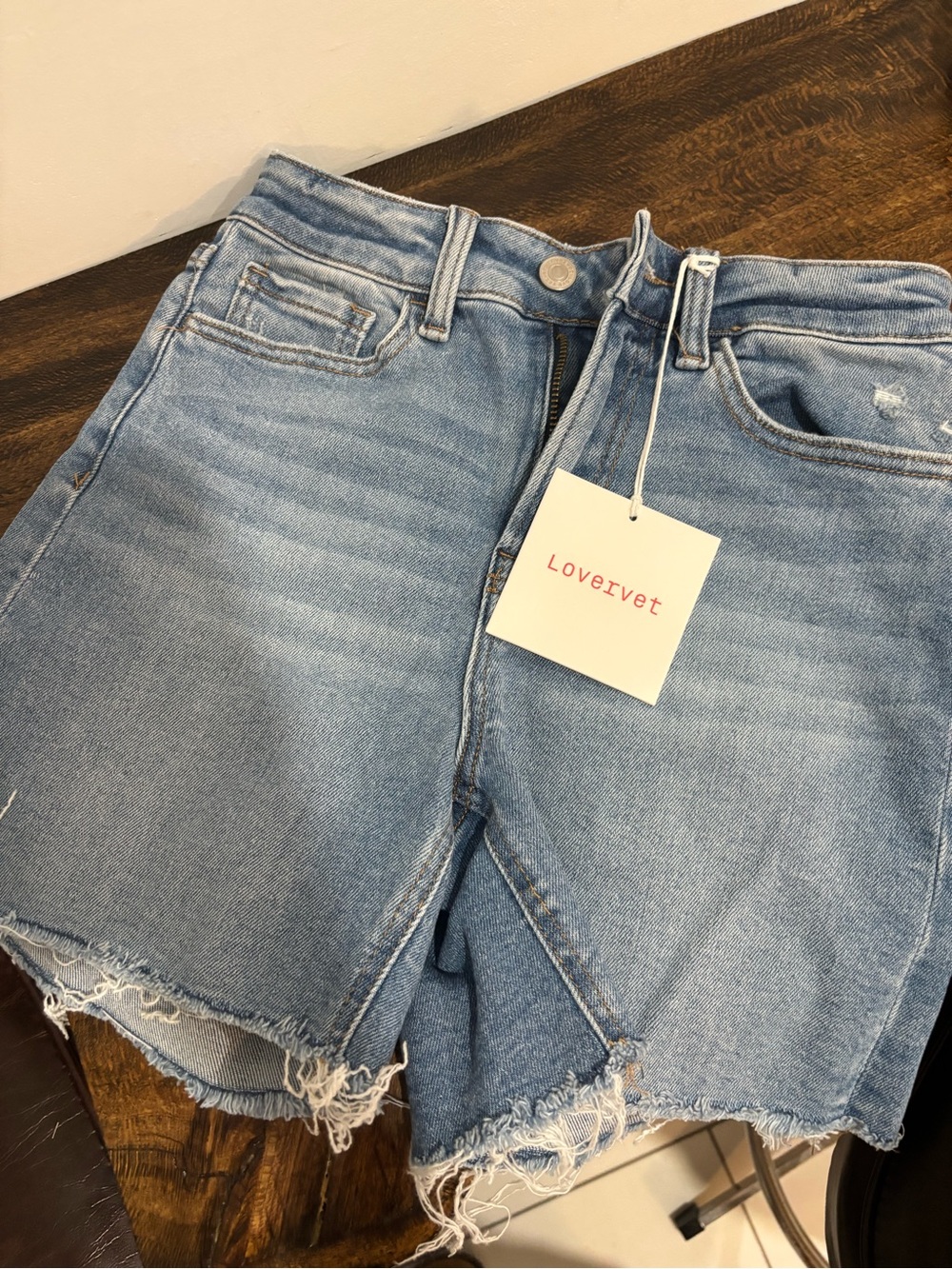 Lovervet High-Rise Denim Jean Shorts